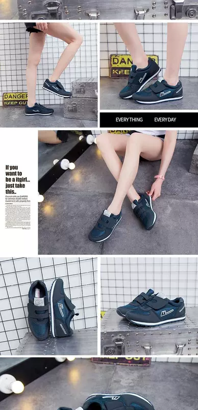 Mới kéo lại nam nữ chạy giày sneakers giày chạy bộ Velcro light marathon chạy giày buổi sáng giày chạy
