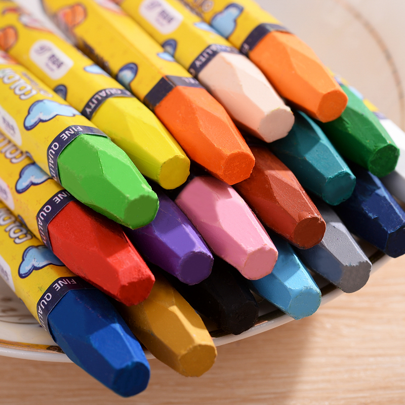 Tudou cat hexagonal oil painting stick 36 color 24 color young children crayon not dirty hand graffiti painting washable set