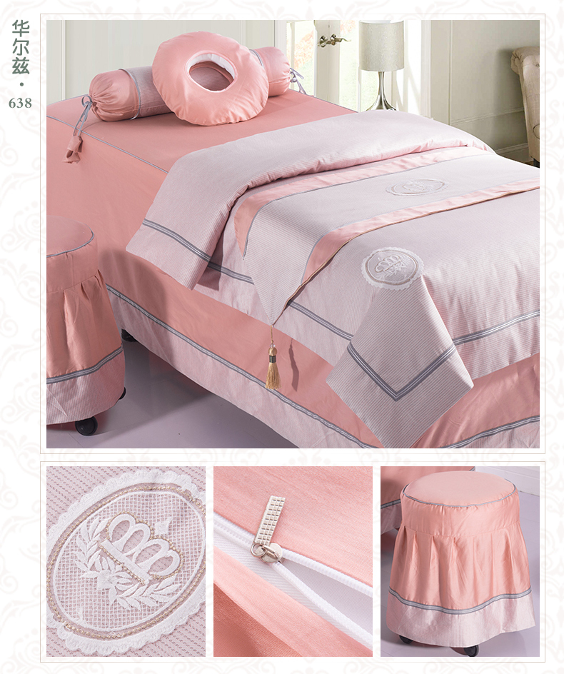 Noumea lụa bông denim bedspread vẻ đẹp massage thẩm mỹ viện giường vẻ đẹp dành riêng gia đình châu Âu bốn custom-made - Trang bị tấm giá khăn trải giường spa