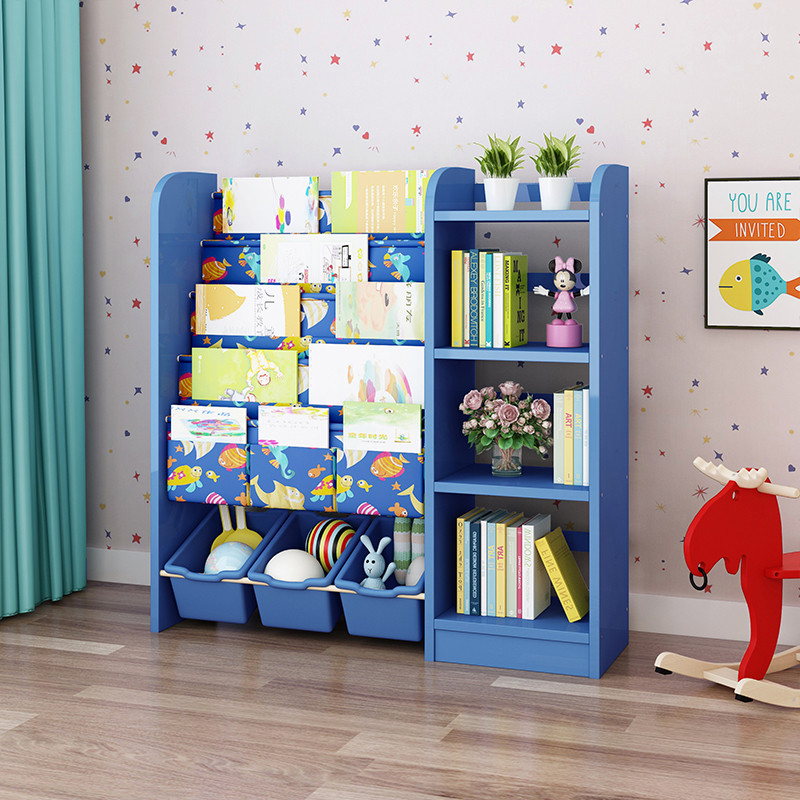 Children's bookshelves Kindergarten toy containing floor shelves floor multilayer shelkers multifunction small bookcase baby plotter shelf