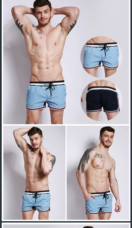Quần short nam đi biển nhanh khô có thể xuống nước lỏng lẻo quần short đi biển mùa hè đi biển quần short đi biển quần âu - Quần bãi biển