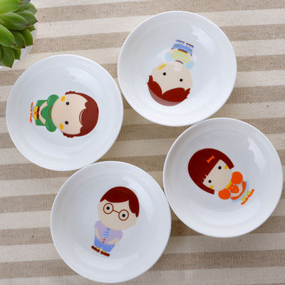 Bone China tableware, ceramic household Japanese-style 10-centimeter creative plates, cooking plates, small plates, seasoning plates, soy sauce plates