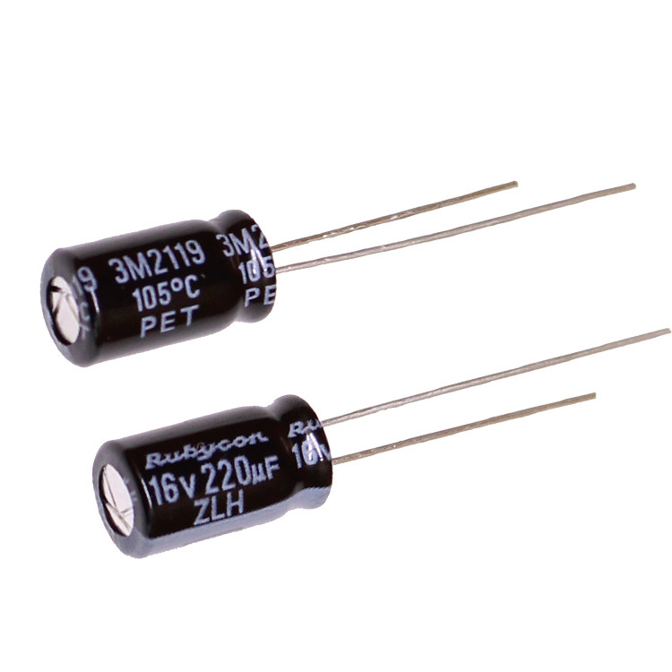 Rubycon imports electrolytic capacitor 16v220uf 6 3 * 11 ruby ZLH high frequency long life