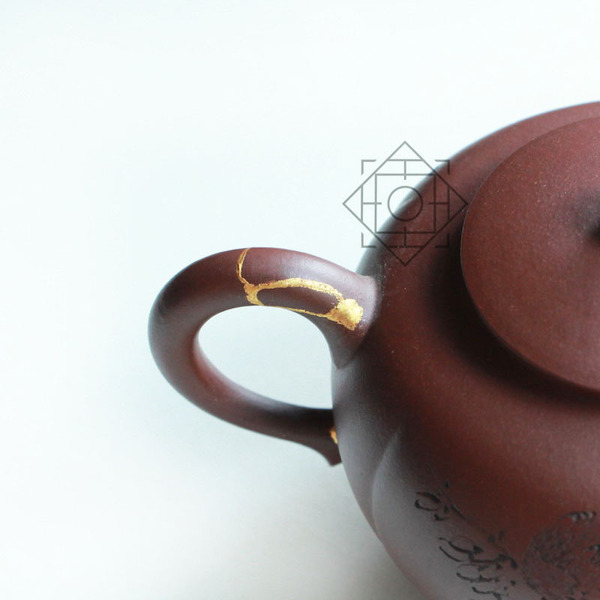 Zhongshe Lacquer Art Gold Repair Purple Clay Pot Repair Crafts Jade Ceramic Antique Repair
