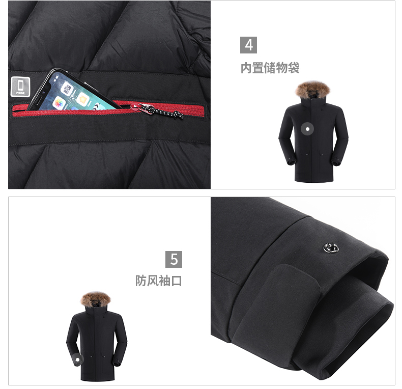 凯乐石 kailas 700蓬190克拒水鹅绒 貉子毛领 中长款重装羽绒服 可抗-20℃ 图25