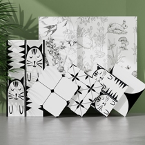 300x600 cream retro French swallow pattern bathroom small tiles Nyonya tiles kitchen bathroom wall tiles