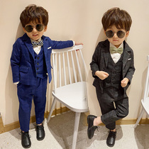 2020 Spring and Autumn Treasure Childrens Clothing Classic English Boys Dress Childrens Suit Three Piece Flower Child Dress