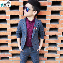 2019 Spring Korean childrens clothing Boys suit suit Flower girl host small suit Childrens dress three-piece set