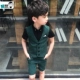 Bộ đồ bé trai vest vest ba mảnh Bộ đồ bé trai mùa hè Bộ đồ bé trai hoa bé gái váy sáu một bộ trang phục - Váy trẻ em áo gile bé trai