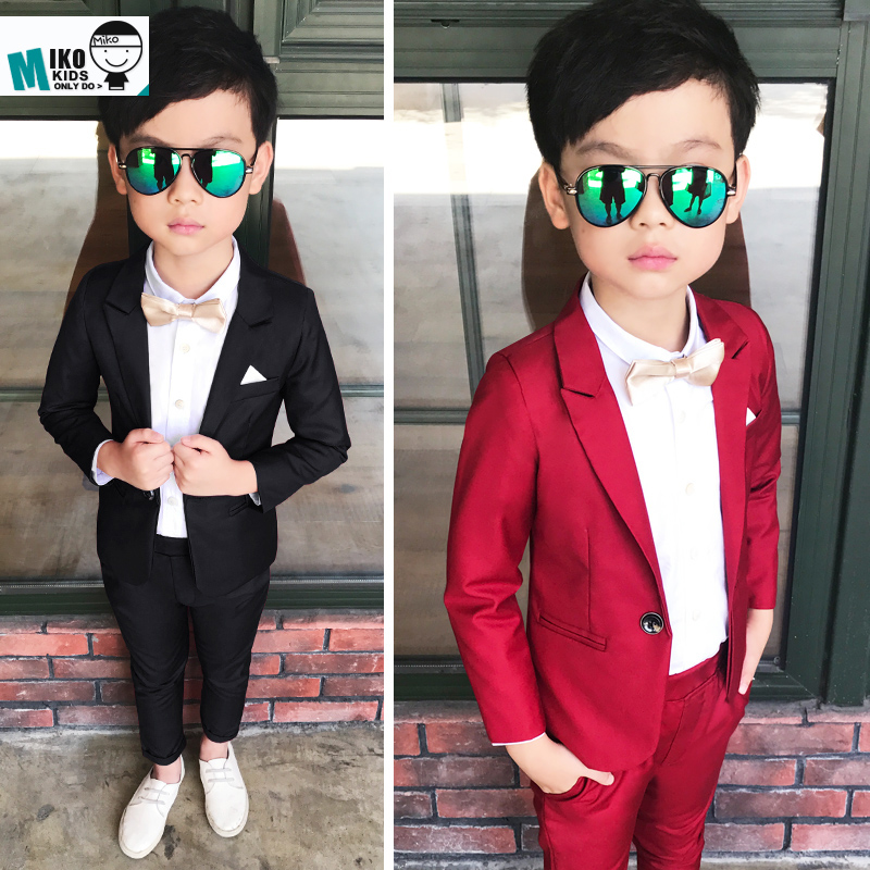 British temperament children's suit Spring and Autumn boys ' small suit Children's suit three-piece wedding host dress