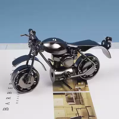 Handmade iron Harley locomotive ornaments crafts model living room decorations study desktop wine cabinet small furnishings