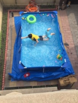 Large pool Childrens bracket swimming pool Household swimming bucket Childrens bath pool Adult canvas swimming pool