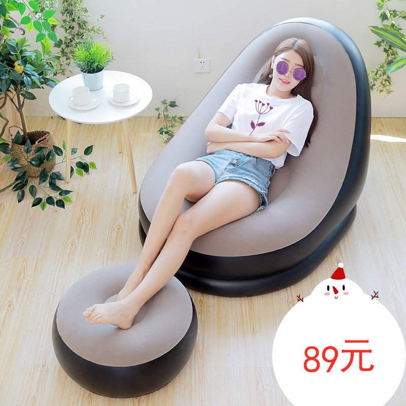 Sloth sofa Living room Folding Inflatable Sofa Balcony Bedroom Single Deck Chair Mesh Red Air Cushion Bed