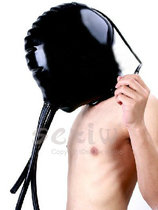  Latex Coat Gel Coat Latex Headgear Inflatable Mask Tight Wrap Headgear Cos Latex Sexy M