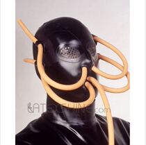 Latex Coat Mask Latex Headgear All-bag Mask Headgear Full Pack Face Breathing Tube Headgear Elastic Suffocation
