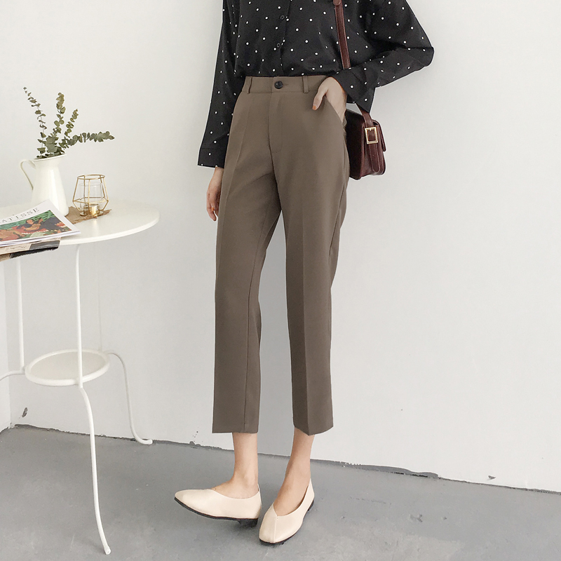 Buy Autumn korean style loose-fitting straight pants women's west pants ...