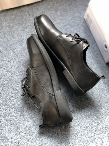 Maodou Большой размер обувь модель осень и зима плюс бархатный литературный литературный чистый черный мягкий слой кожаная обувь кожаная обувь 35-40