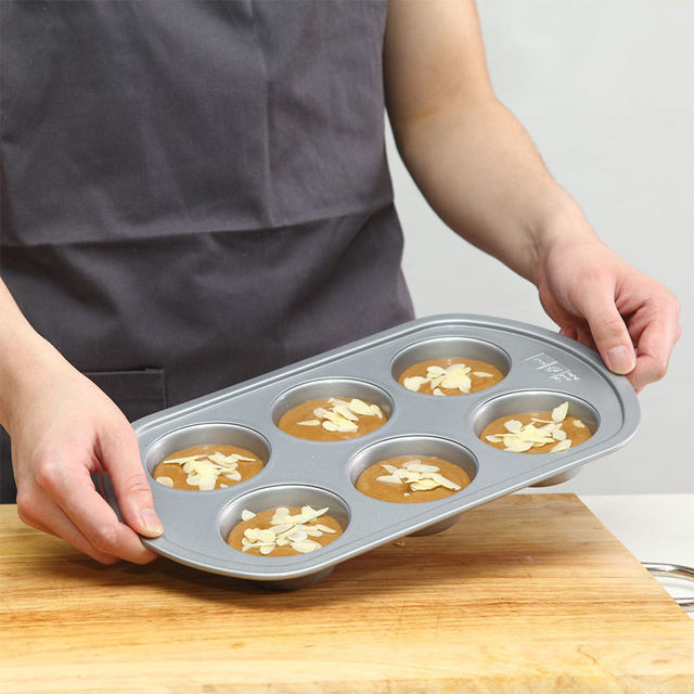 Aca/North American Appliances Abthpcm06 Muffin Cake DIY Mold 6-Cavity Mold Oven Baking Mold