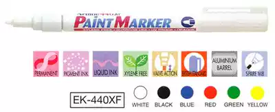 Artline 440XF PAINT MARKER Yali PAINT Pen WHITE 1 2mm Mac Pen