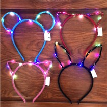 Stall hot sale Luminous hair hoop Cat ears Long hair rabbit ears concert Men and women childrens small toys Micro-business scan code