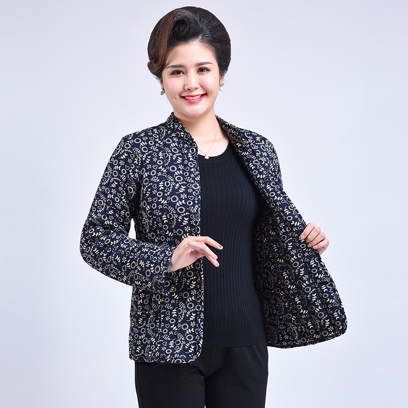 Middle aged winter clothing cotton clot lady gush thicken grandma close-fitting wearing small cotton padded jacket for a short old man cotton suit