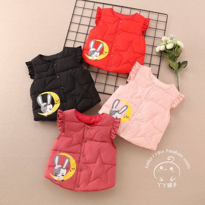 Special price winter 90% high suede warm girl baby baby children duvet waistcoat waistcoat in waistcoat 1-5 years old