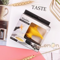  Silicone magic lamp oil pour nozzle wine pourer Red wine stopper Kitchen oil pot Soy sauce stopper Sealed vacuum stopper universal cartoon