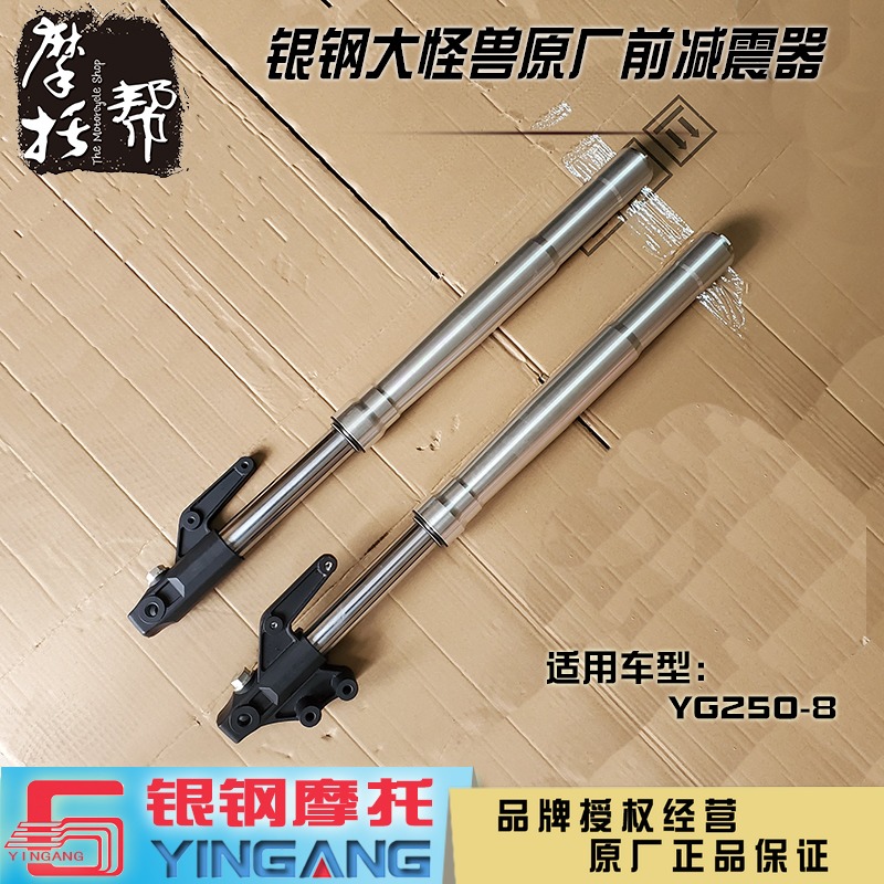 Silver Steel Electric Spray Monster YG250 - 8 Motorcycle Original Accessories left and right front shock absorber fork tube spring cylinder