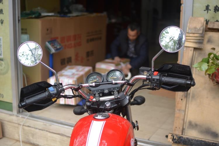Thép bạc mini side ba bánh sửa đổi tay lái phía trước tay bảo vệ xe máy kính chắn gió ngày dòng lái xe tay ánh sáng bìa kính chắn gió xe máy wave rsx