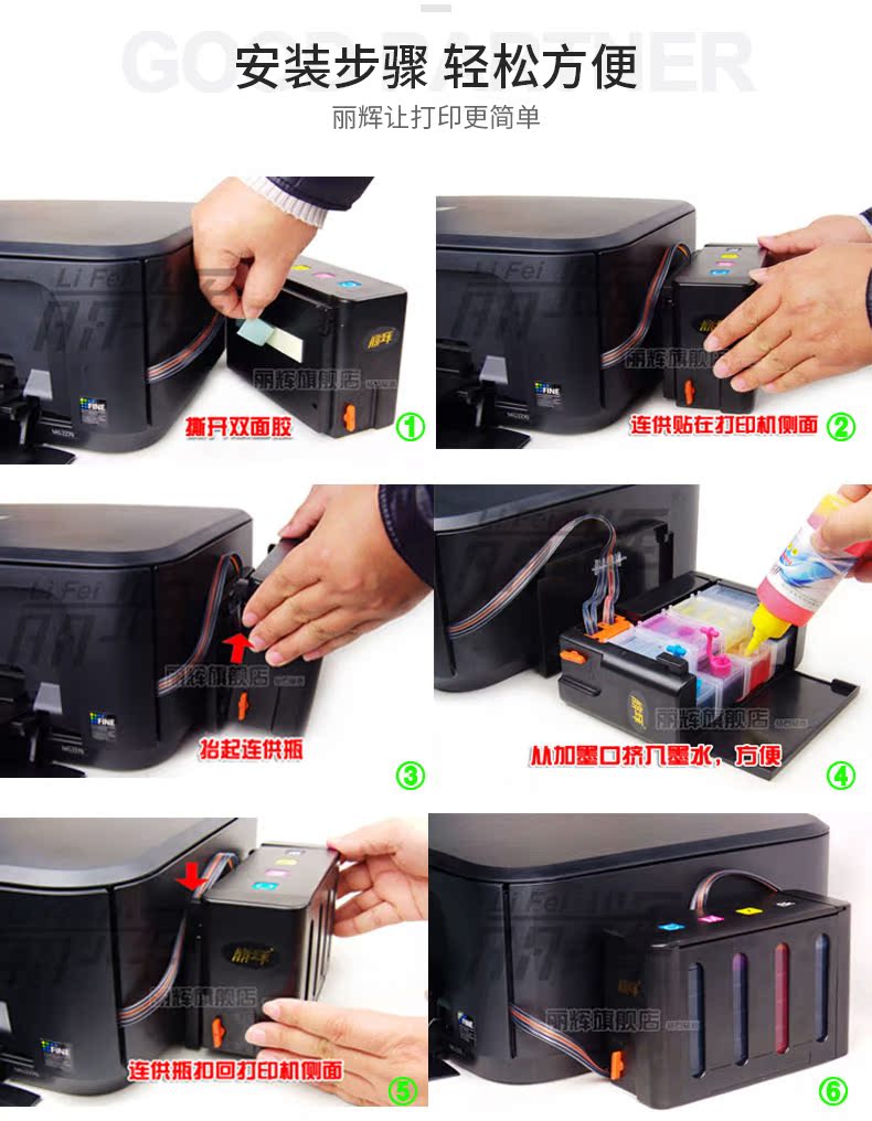 Lihui Tương thích với HP3638 1118 2138 3636 3838 Hệ thống cung cấp và sửa đổi máy in 680 hộp mực cho 3636 máy in cho hệ thống 3838 1118 - Phụ kiện máy in hop muc may in