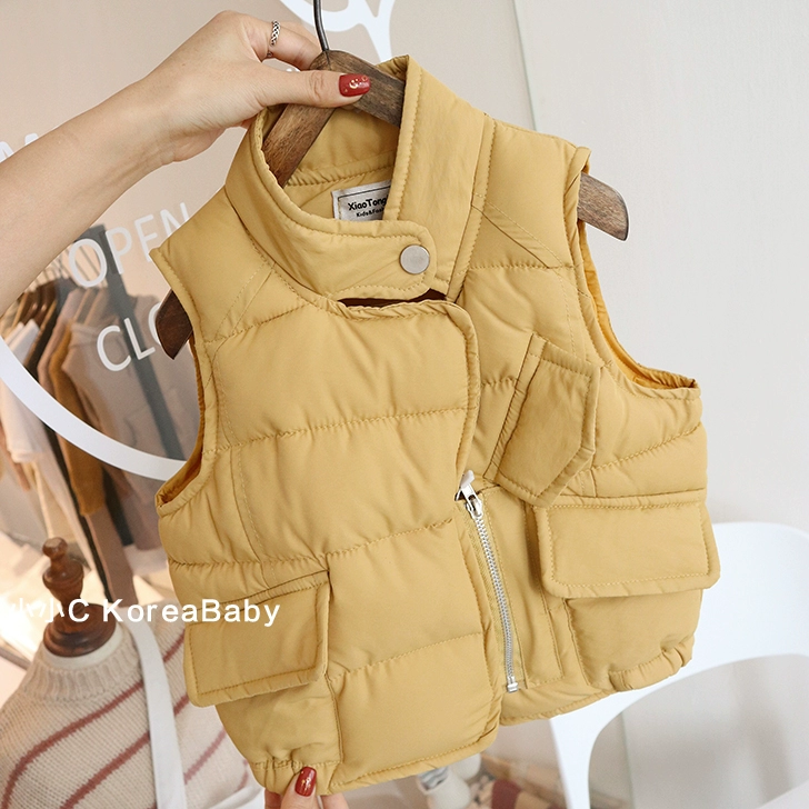 Áo vest cotton hoang dã! Quần áo trẻ em và trẻ em Hàn Quốc 2019 mùa thu đông mới bé trai và bé gái mặc vest ấm áp - Áo ghi lê