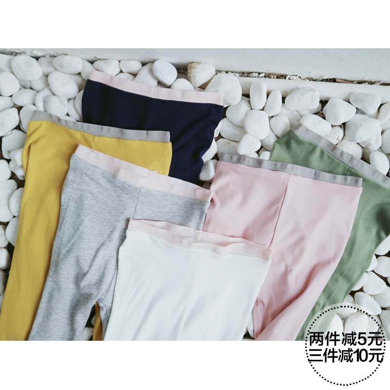 Korean baby Modell anti-mosquito nine-point pants 2021 summer thin female baby sunscreen seven-point pants