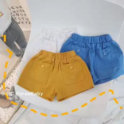 Joker good wear cotton button shorts Korean baby 2021 summer clothes new male and female baby casual pants
