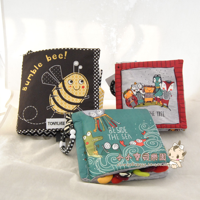 58 newborn baby black and white visual stimulation cloth book baby enlightenment cognition 3D stereoscopic English cloth book