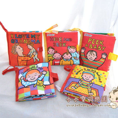58 New Baby early education si bu lan cloth book 3D stereo cloth book peek-a-boo cloth book may inlet bite