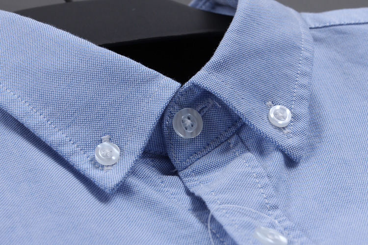 Chuỗi cửa hàng Màu sắc hoang dã Oxford dệt bằng vải cotton dài tay Áo sơ mi đơn giản kinh doanh đơn giản GB701 áo sơ mi thời trang