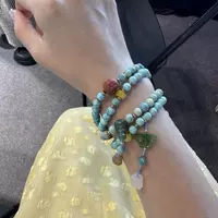 Бирюзовый браслет из воскового агата из нефрита, ожерелье, провинция Хубэй