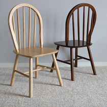 Shell back chair solid wood dining chair American Italian style light luxury Nordic designer style retro balcony home