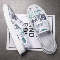 2022 autumn new hollow loafers slip on slip-on shoes breathable casual sandals low top mens sneakers