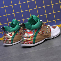 Chinese style daddy shoes 2022 autumn new leather bag bottom sports shoes fashion casual mens shoes youth street trendy shoes