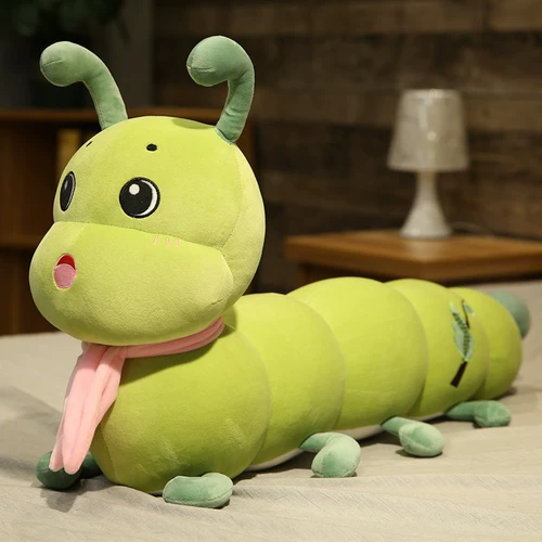 Милая плюшевая игрушка, подушка, детская тряпичная кукла для сна, гусеница