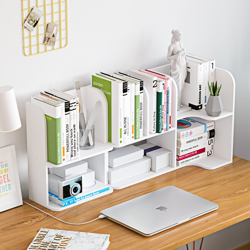 Table Simple Bookshelf Student Finishing Rack Shelving Shelving Mini Cabinet Multilayer Desktop Office Containing Layer Shelf