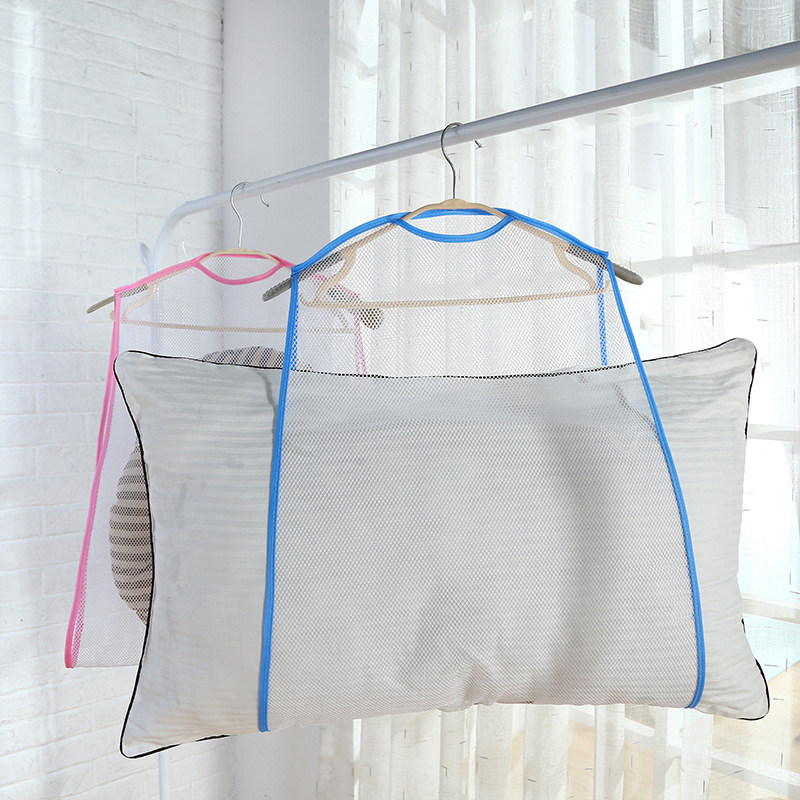 Pillow drying net sleeve drying cushion drying bag drying rack drying rack Fixed sun pillow pillow frame household balcony