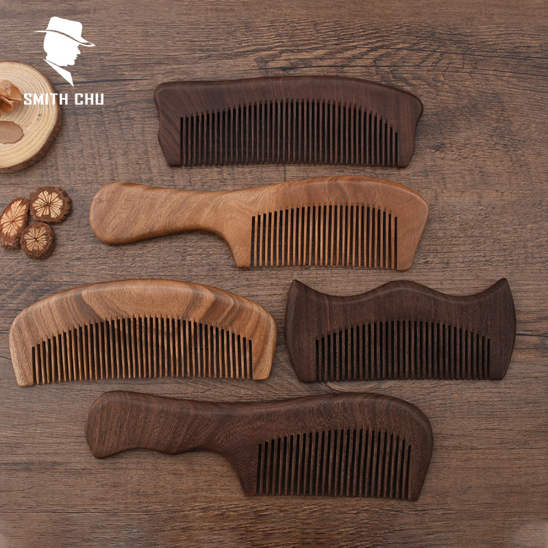 Peach wood comb smooth hair horn wood comb sandalwood anti-static anti-fall off long hair men and women massage gift special