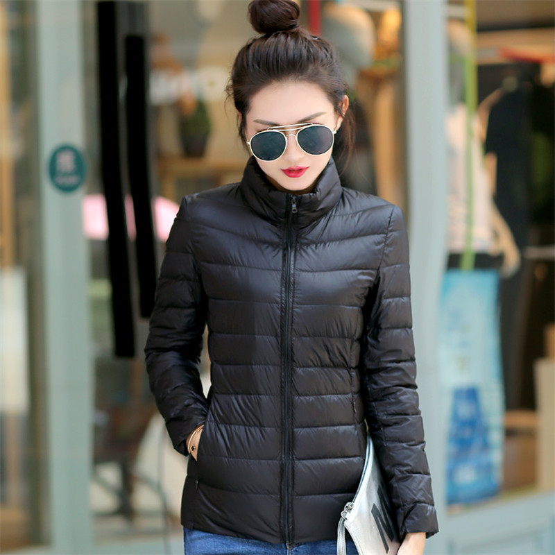 Clearance Women's Clothing Plus Size 100kg Extra Large Size Lightweight down Jacket for Women Short Style Ultra-Light Ultra-Thin