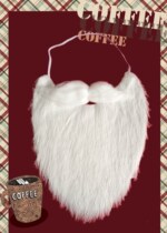  Christmas clothing accessories Santa Claus white beard dress up Christmas hat Adult children beard hat