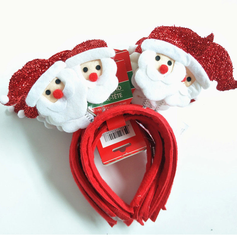 Christmas antler headdress headband Christmas decoration children's gift Christmas fawn Christmas snowman pattern hairpin