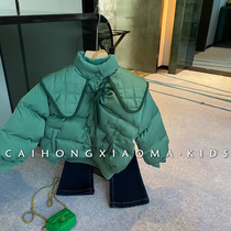 Korean childrens clothing girls quilted jacket 22 winter childrens baby foreign style small fragrance thickened fashionable warm cotton clothing