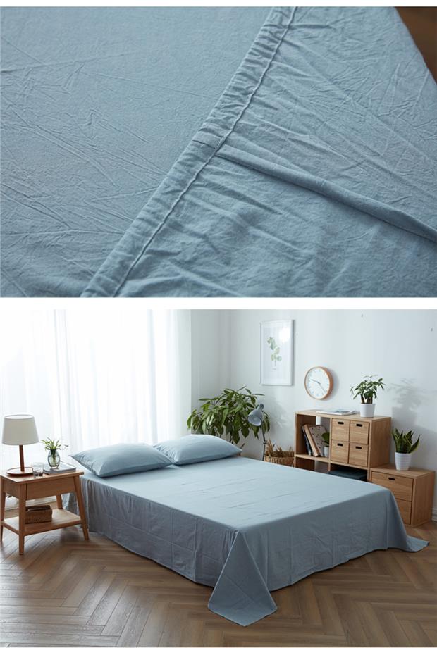 Khăn trải giường đơn cotton đơn giản kiểu Nhật Bản Tăng gấp đôi 1,2m1,5 / 1,8 mét Ga phủ giường Everon