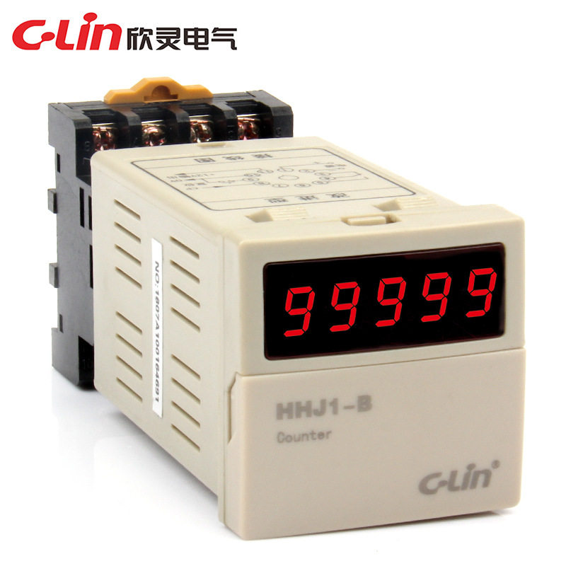 HHJ1-B Five-digit Display Counter NCFRX Multimodulatory Adjustable Containing Base AC220V DC24V
